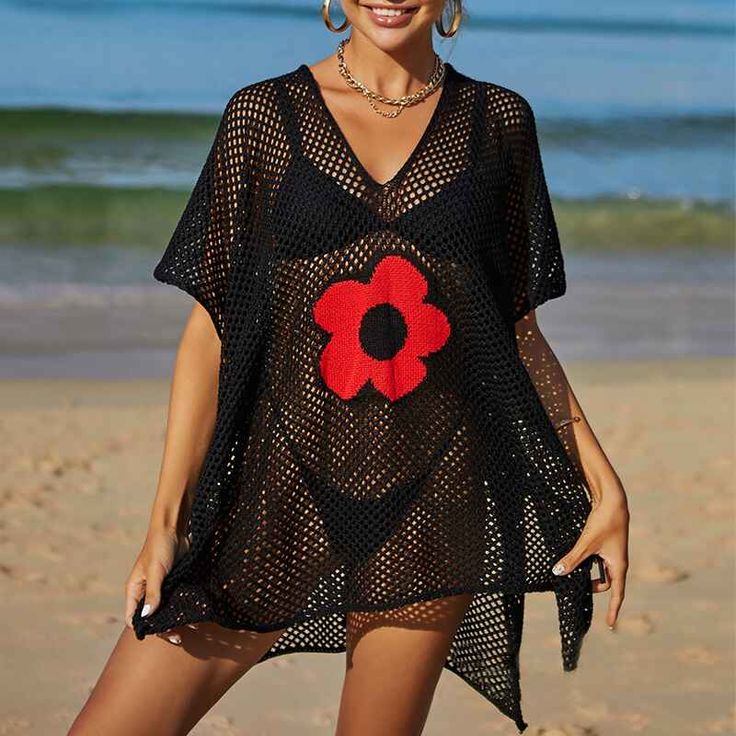 Women Casual Bikini Swimsuit Cover-Up Blouses Beach Tunic Dress One Size K529 Acrylic + cotton blend Imported Hand Wash Only The fabric has some stretch Feature: long sleeve, hollow out, crochet cover up, cover ups for swimwear women Regular fit, swim cover-ups for women, crochet cover-ups for swimwear women, swimsuit cover-up Occasions: suitable for swimwear, beach, swimming pool, summer party, and vacation Please refer to the last image for the size chart (The size chart is clothes size, NOT h Beach Blouse, Maxi Dress Formal, Loungewear Sets, Swimwear Cover Ups, Summer Beach Wear, Swimwear Cover, Bustiers, Formal Evening Dresses, Swimsuit Cover