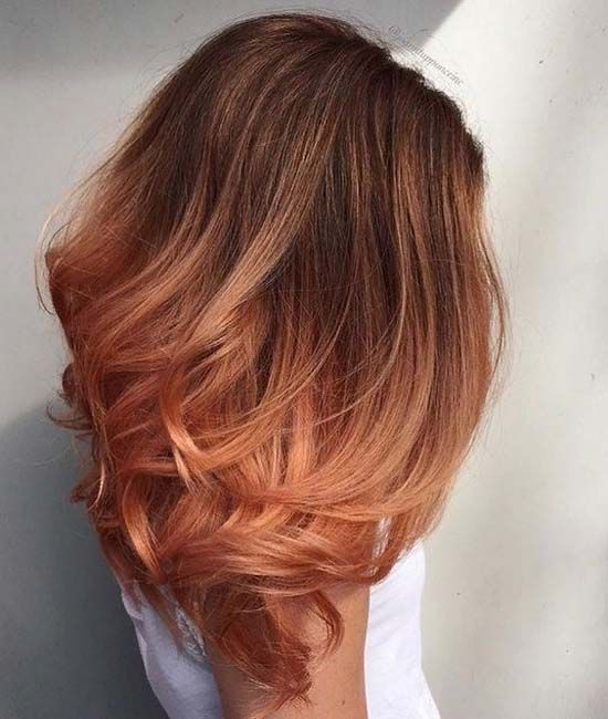 25 Copper ombre fall hair color ideas Copper Hair Ombre, Blorange Hair, Red Hair Trends, Brown Ombre Hair, Peach Hair, Hair Color Auburn, Ombré Hair, Ombre Hair Color, Auburn Hair