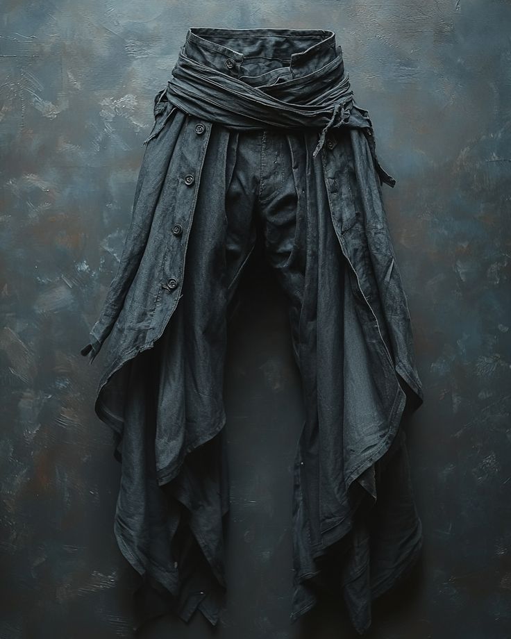 Shabby baggy pants 2674 Futuristic Clothing, Distressed Pants, Post Apocalyptic Fashion, Jewelry Clay, Apocalyptic Fashion, Church Fashion, Hooded Cloak, Victorian Steampunk, Cool Outfits For Men