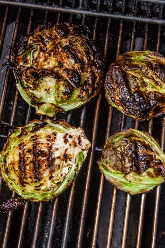 grilled artichokes are cooking on the grill