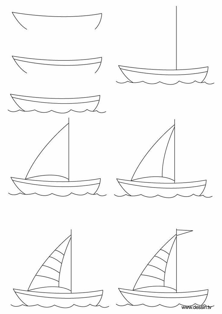 four different types of sailboats on the water