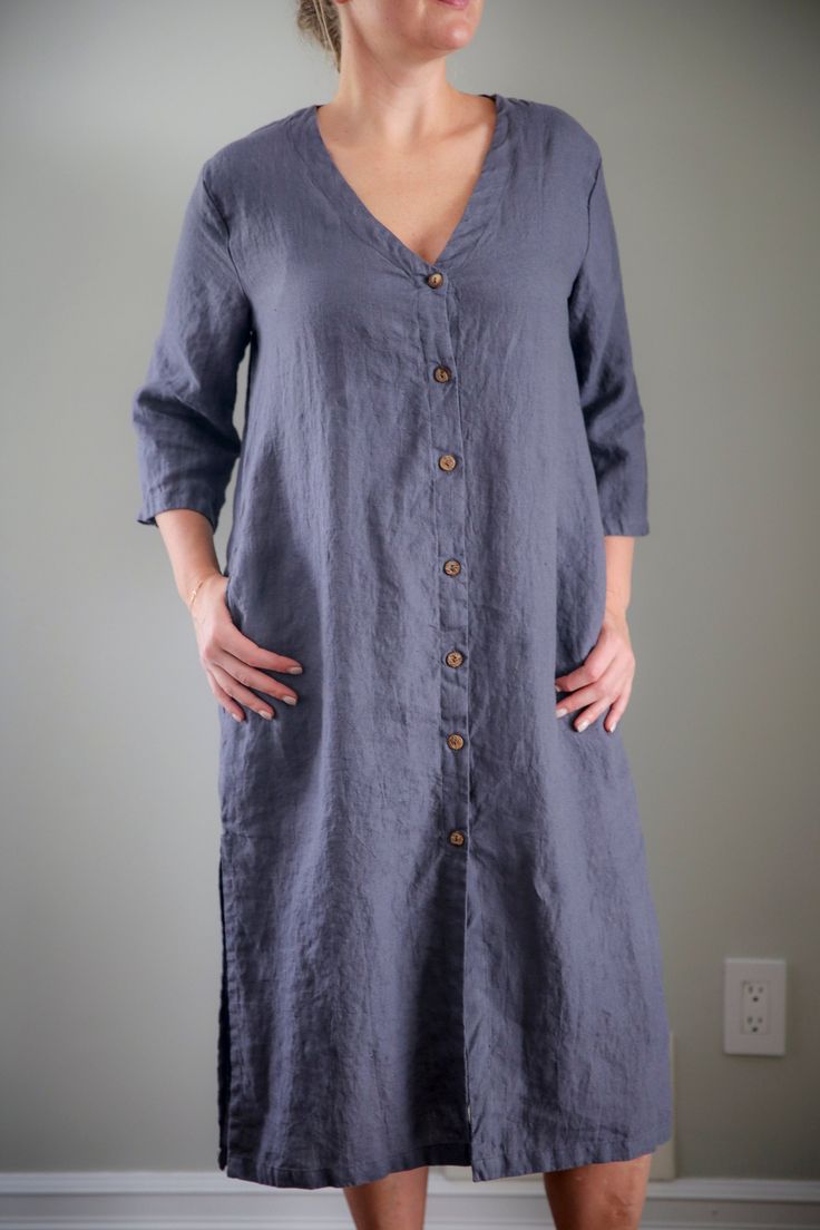 -medium weight linen - 100% European flax - pre-washed/pre-shrunk - soft and comfortable - great texture and lovely wrinkles Casual Dresses For Home, Kaftan For Women, Wool Accessories, Mothers Day Gifts From Daughter, British Indian, Women's Coats & Jackets, Mustard Yellow, Mother's Day Gift, Tunic Dress