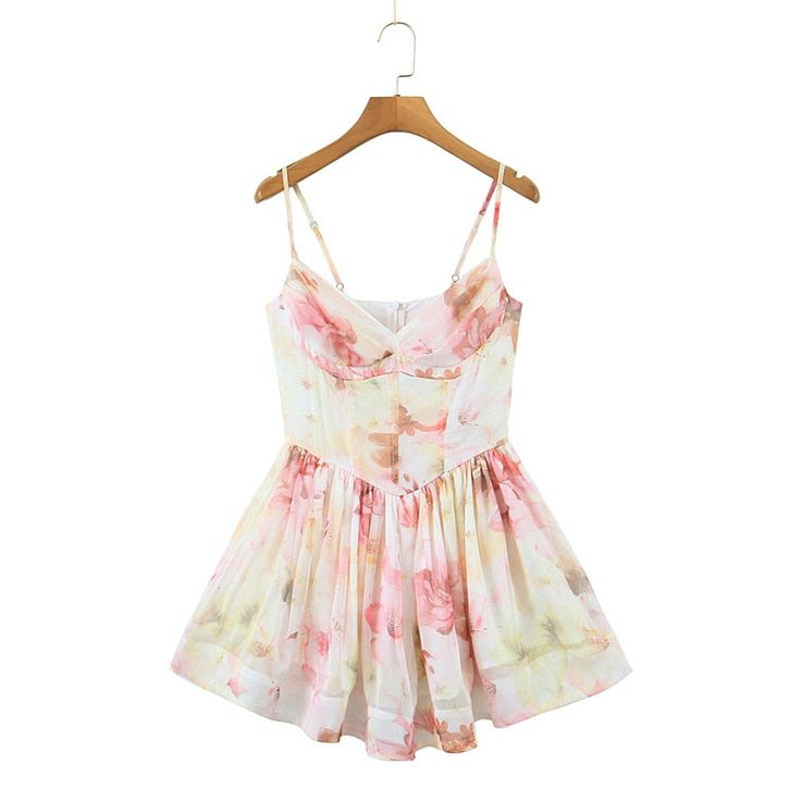 Spring Summer New High Waist Strap Mini Dress Woman Sexy Party Fashion Slim Print Draped Short Dress Female [23y 7m 7d] One-piece Floral Print Summer Dress, Summer Floral One-piece Dress, Fitted Floral Dress For Summer Parties, Summer Style One-piece Mini Dress For Party, Summer One-piece Mini Dress For Party, Pink One-piece Mini Dress For Summer, Sleeveless Summer Floral Dress For Party, Summer Sleeveless Floral Party Dress, Sleeveless Summer Floral Party Dress