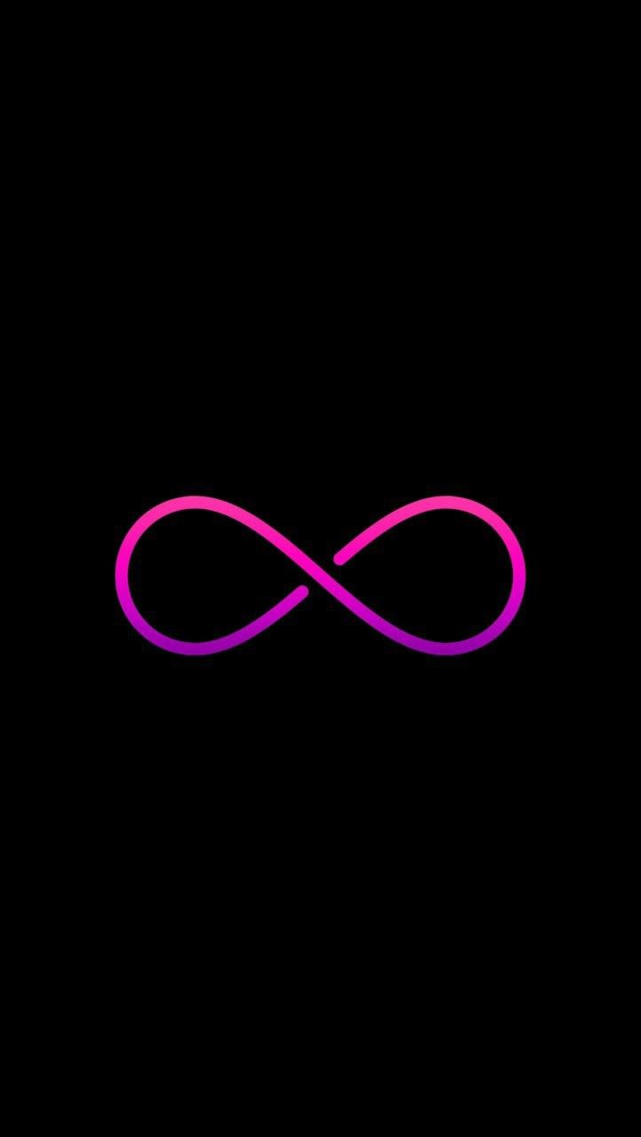 an infinite sign on a black background