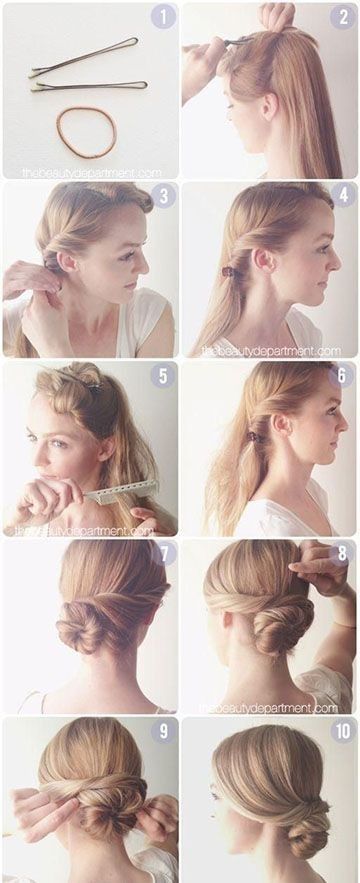 Hair Tutorials Diy Hair: Easy Bun Updos Fishtail Braid, Skirt Maxi, Hair Updo, Everyday Hairstyles, Great Hair, Hair Dos, About Hair, Gorgeous Hair, Hair Day