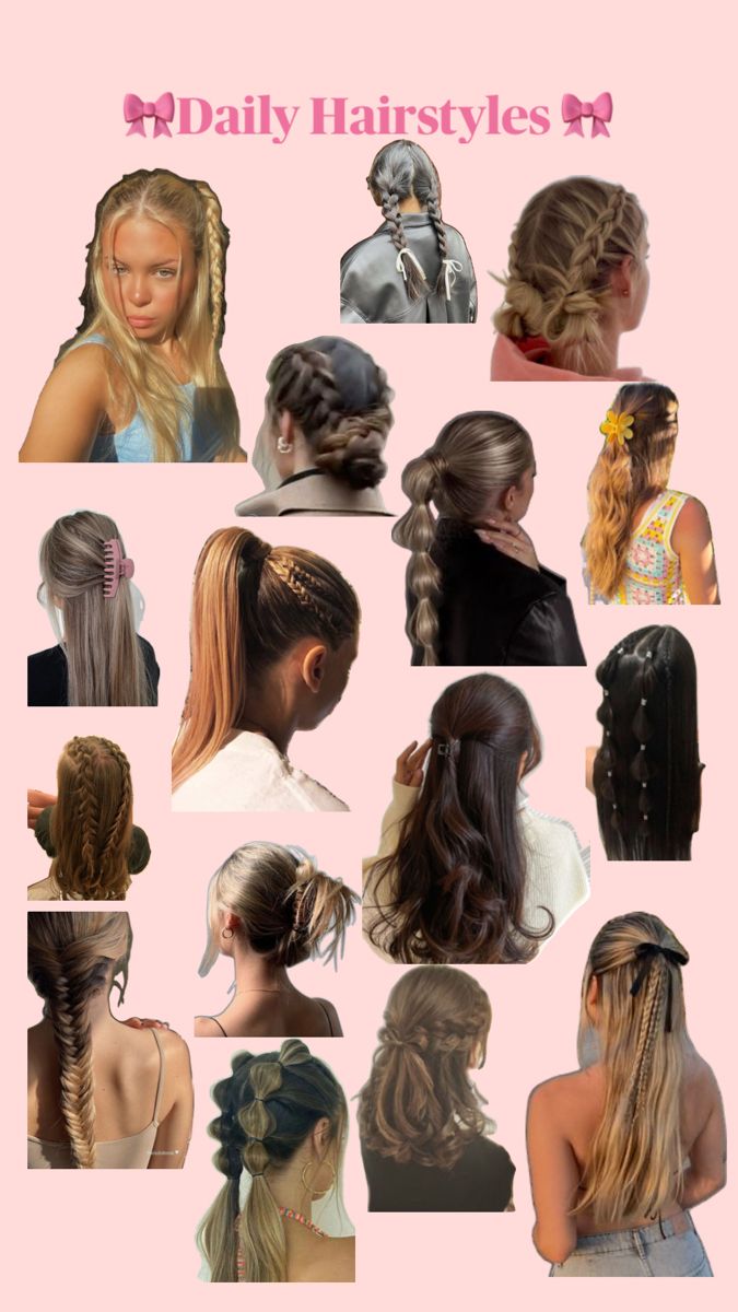 many different types of braids are shown in this image with the words daily hairstyles