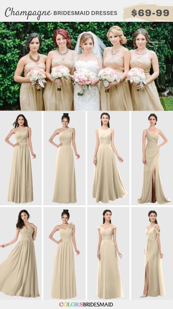 bridesmaid dresses with different styles and colors