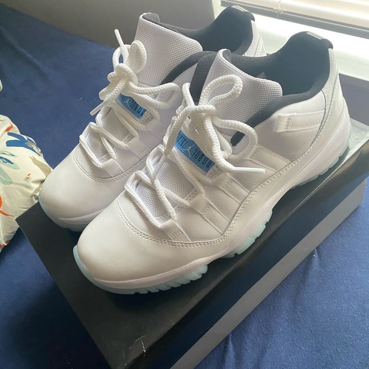 Size 8 In Men Brand New Never Worn Jordan 11 Blue And White, Jordan 11 Blue, Jordan 11 Legend Blue, Air Jordan 11, Jordan 11, Jordans For Men, Jordan Shoes, New Shoes, Air Jordans