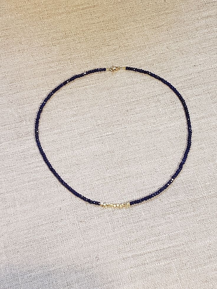 Delicate 16 inch Lapis Lazuli and Gold vermeil bead necklace. See my listings for matching bracelet. Moonstone Earrings Gold, Navy Blue Jewelry, Lapis Necklace, Crescent Moon Earrings, Lapis Lazuli Necklace, Gold Bead Necklace, Hippie Necklace, Matching Bracelet, Feather Necklaces