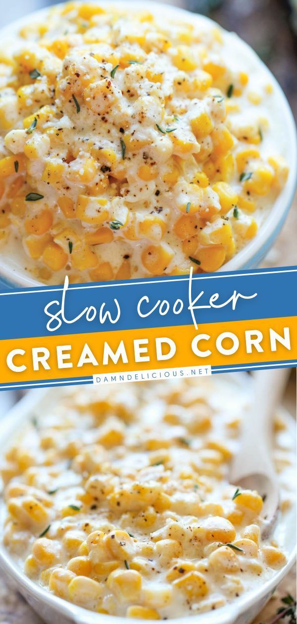 slow cooker creamy corn casserole is the perfect side dish for any meal