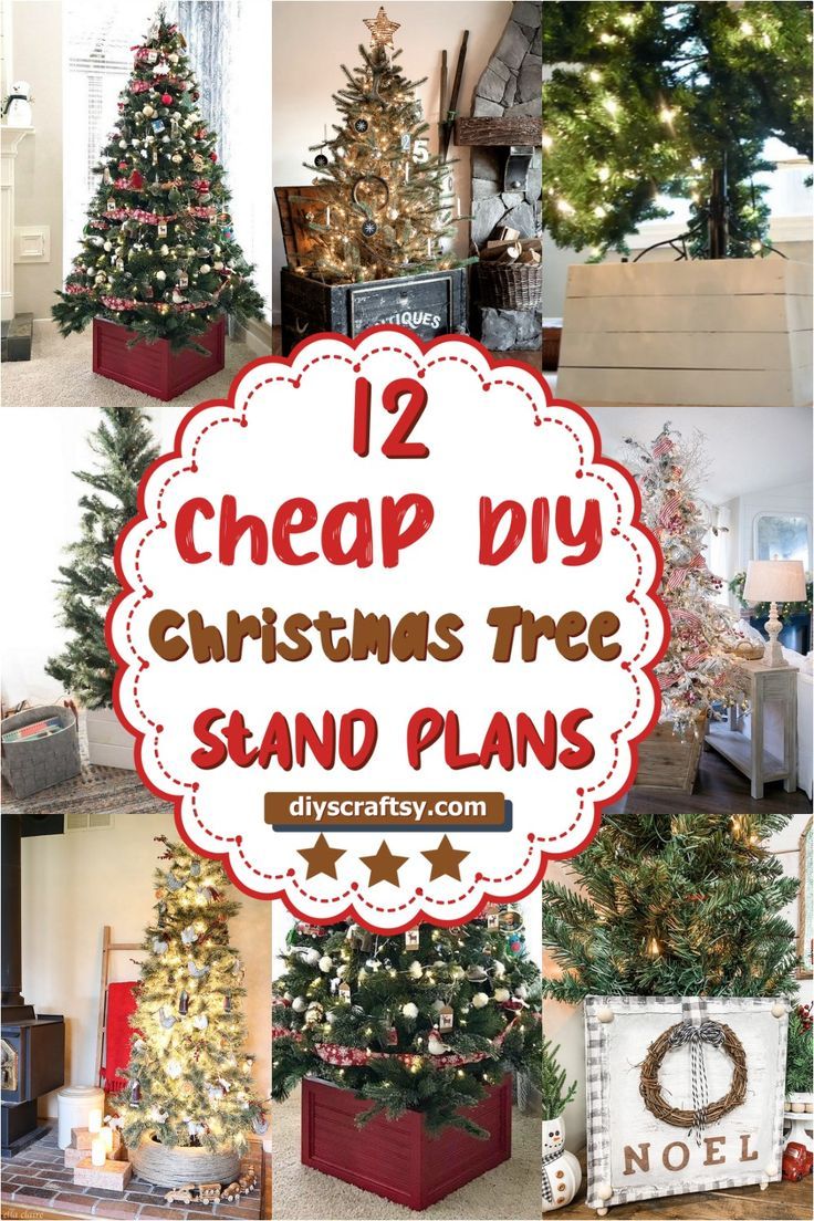 DIY Christmas Tree Stand Tree Stand Ideas, Christmas Tree Stand Ideas, Diy Christmas Tree Stand, Christmas Tree Stand Diy, Christmas Tree Stands, Cheap Christmas Diy, Stand Ideas, Tree Stands, Diy Tree