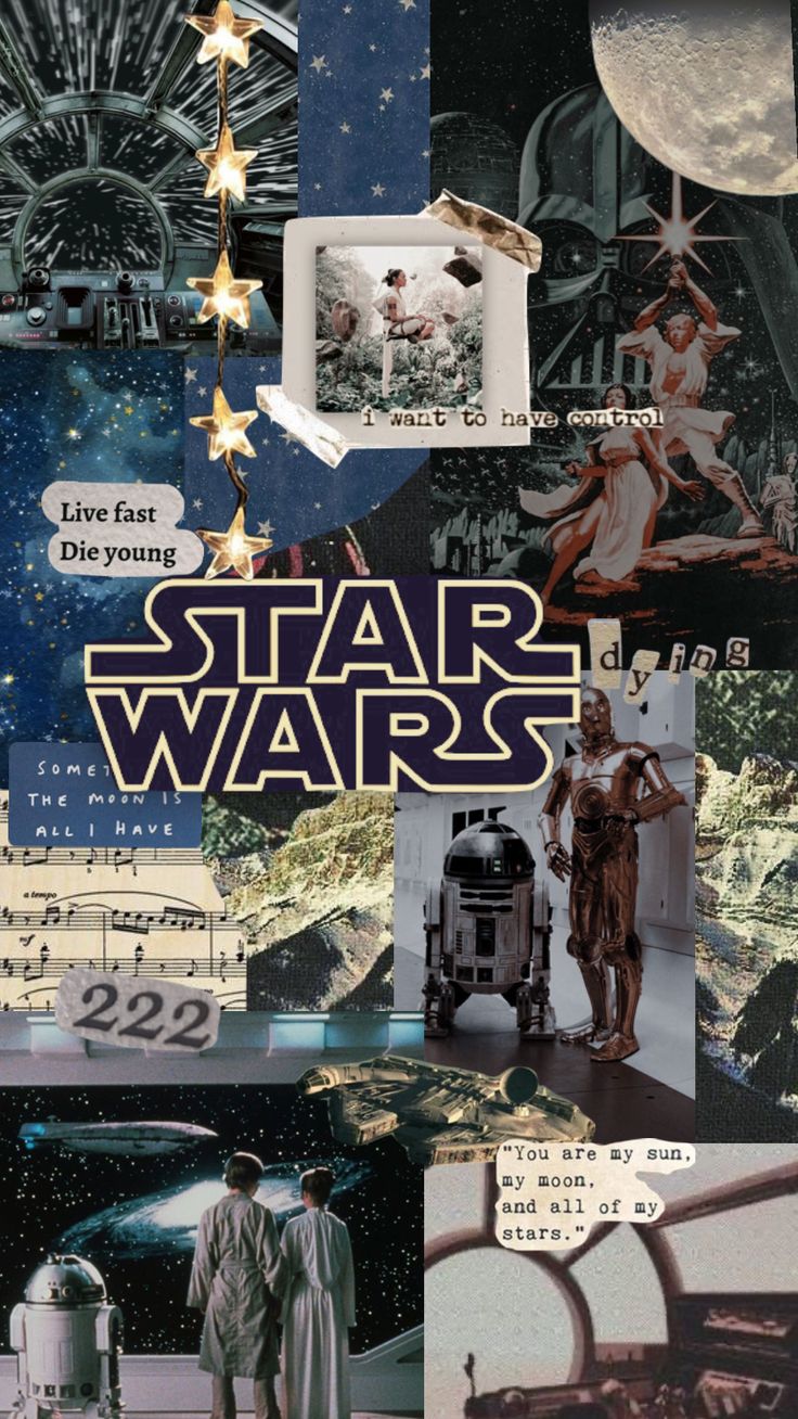 star wars collage with images and text