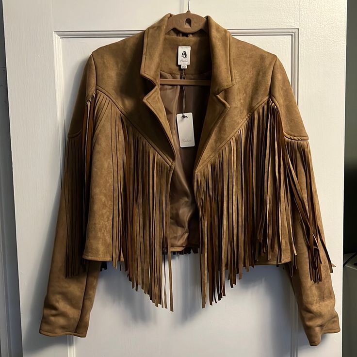 Vici Collection, Size L, Tags On/Never Been Worn. Fits Like A M/L Americana Aesthetic, 2024 Outfits, Suede Fringe Jacket, Vici Collection, Fringe Jacket, Suede Fringe, Leather Jackets, Shopping List, Cowboy