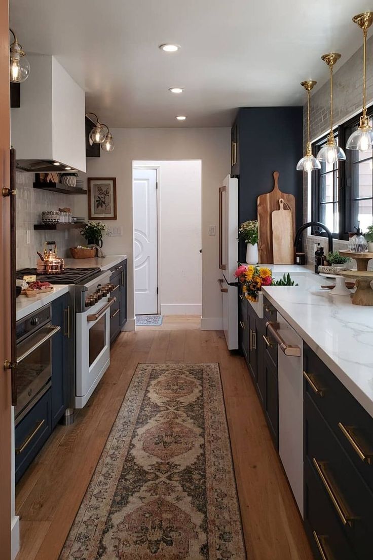 the kitchen is clean and ready for us to use in its new owner's home