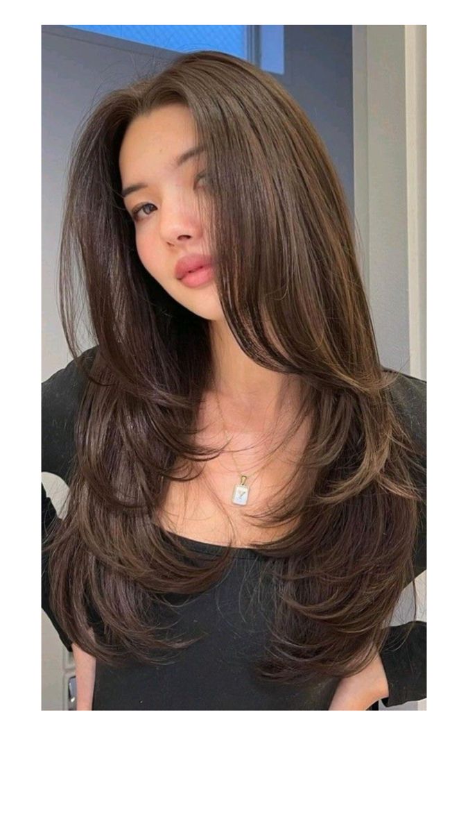 Layered Medium Thick Hair, Haircuts Long Hair Straight, Butterfly Haircut For Thick Wavy Hair, Latest Haircut For Women Long Hair, Straight Hair Haircuts Women, Long Layers Haircut Straight Hair, Trendy Haircut For Long Hair Straight, Latest Haircut For Women, Butterfly Haircut Straight Hair