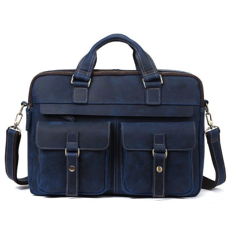 This is a multi-function laptop briefcase is perfect for daily work, a business trip, a short vacation，motorbike commuting journey, school, college, gift and so on. It can be a handbag, shoulder bag, overnight duffel bag(the strap is detachable and adjustable); There is on padding laptop compartment for 16" laptop.     ITEM FEATURES  - 2 x Main Compartments 
- 1 x Laptop Compartment 
- 1 x Interior Zipper Pocket 
- 3 x Front Zipper Pockets 
- 1 x Back Zipper Pocket 
- Removable Shoulder Strap Leather Business Bag, Portfolio Bag, Business Laptop Bag, Laptop Handbag, Business Briefcase, Leather Briefcase Men, Briefcase For Men, Leather Laptop Bag, Leather Coin Purse