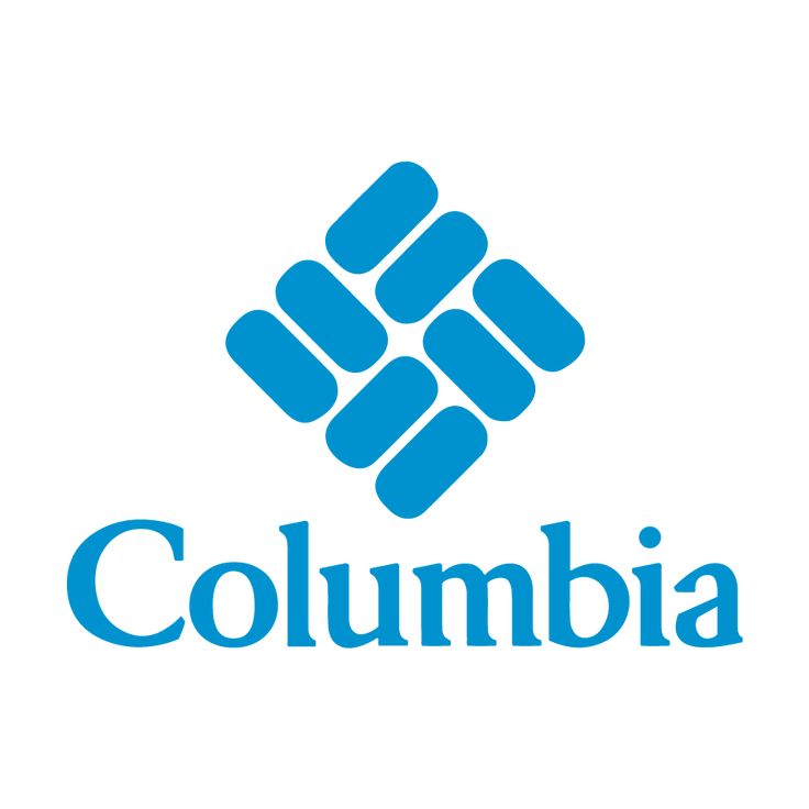 the columbia logo is shown on a white background