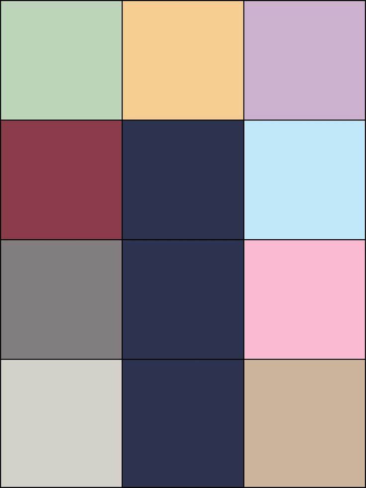 an image of different colored squares in the same color scheme, each with one square