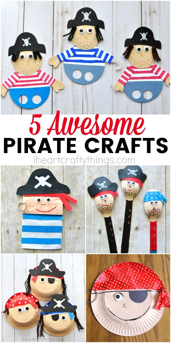 pirate crafts for kids that are easy to make and great for the little ones in your life