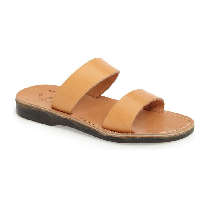 The Aviv men's two-strap sandal brings simplicity to stylish footwear. Find your perfect fit in the clean design and superior craftsmanship of our bestselling men's slide sandal. Our artisans use time-tested techniques from the ancient world to craft these classic sandals from 100% vegetable tanned leather that softens and deepens into a rich patina over time. The insoles of these sandals conform to the contours of your unique footprint with every step you take, giving the feel of custom footwea Mens Slide Sandals, Ankle Strap Sandals Flat, Womens Slides Sandals, Toe Loop Sandals, Stylish Footwear, Two Strap Sandals, Double Strap Sandals, Closed Toe Sandals, Ankle Strap Flats