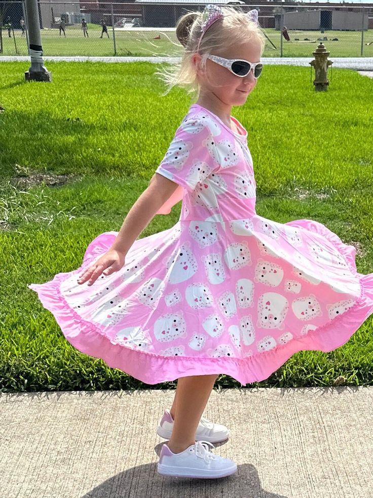 Hedgehog squishmallow twirl dress. 🦔T shirt sleeves, HUGE TWlRL, accent belt and extra ruffle for that extra color pop! Casual Short Sleeve Twirl Dress With Ruffle Hem, Spring Fun Twirl Dress With Ruffles, Spring Twirl Dress With Ruffles, Cute Spring Twirl Dress For Sleepovers, Fun Pink Twirl Dress With Ruffles, Fun Ruffled Short Sleeve Twirl Dress, Fun Short Sleeve Twirl Dress With Ruffles, Fun Short Sleeve Twirl Dress For Spring, Cute Summer Twirl Dress For Sleepover