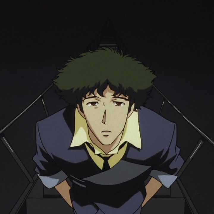 an anime character with green hair wearing a yellow tie