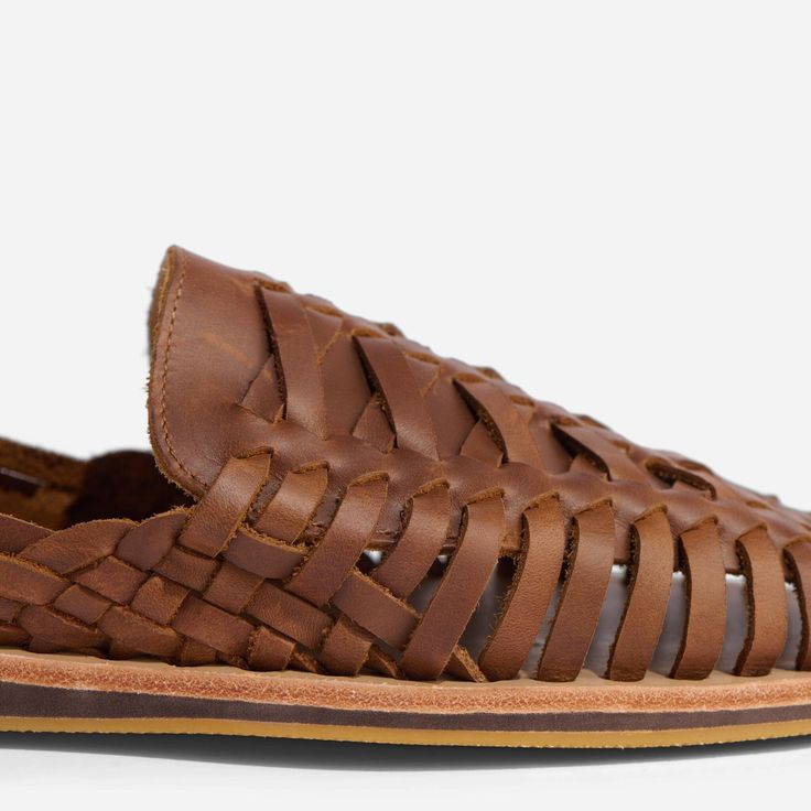 Handwoven craftsmanship meets sustainability in our top selling huarache sandal. Easy-going, high quality, breathable and ready to be dressed up or down. | Men's Huarache Sandal . Brown Size 12.5 Men’s Sandals, Summer Leather Sandals, Mens Shoes Sandals, Huarache Sandals, Boho Sandals, Brown Sandals, Easy Going, Top Selling, Leather Working