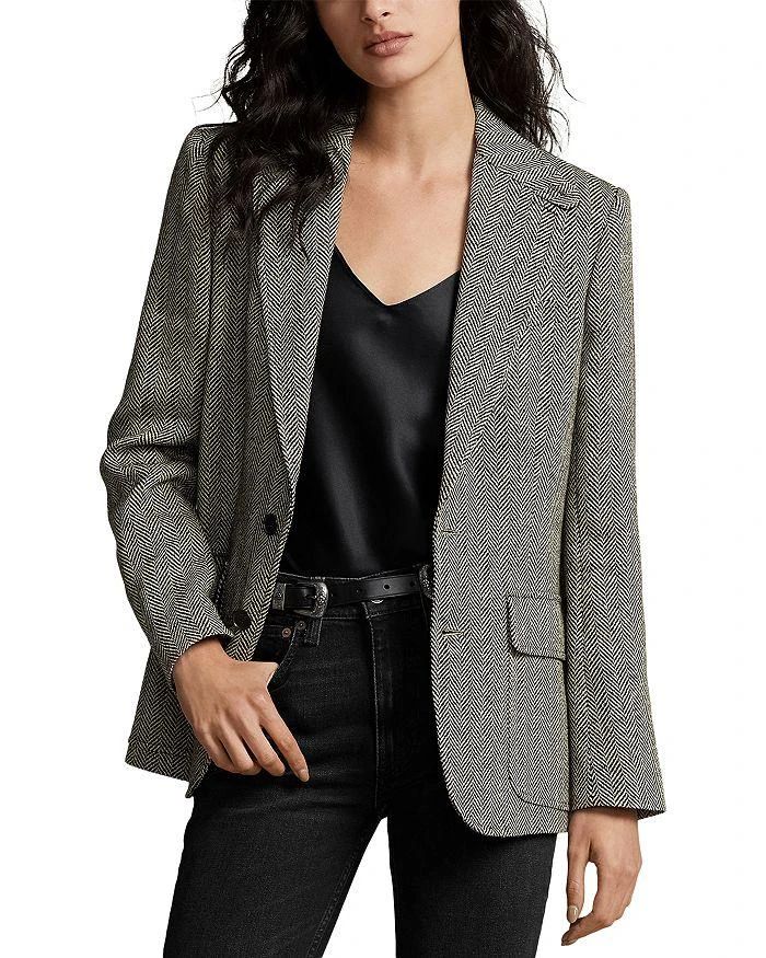 Elevate your wardrobe with the timeless sophistication of our Herringbone Blazer. Crafted with meticulous attention to detail, this blazer features notch lapels, a two-button front closure, and long sleeves with four-button cuffs for a classic, polished look. The distinct herringbone pattern adds a touch of modern flair, while the suede collar facing and shoulder pads provide a luxurious and structured feel. With flap hip pockets and a vent at the center back hem, this blazer seamlessly combines Elegant Tweed Sport Coat With Lapel Collar, Elegant Tweed Sport Coat With Suit Collar, Timeless Tweed Blazer For Business Casual, Elegant Tailored Tweed Blazer, Elegant Tweed Sport Coat For Business Casual, Elegant Tweed Sport Coat For Semi-formal, Elegant Tweed Sport Coat For Semi-formal Occasions, Elegant Semi-formal Tweed Sport Coat, Timeless Tailored Tweed Blazer