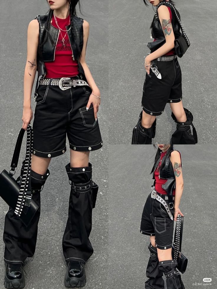 Ghoulia Outfit, Metal Outfits, Grunge Punk Aesthetic, Outfit Dump, Ateez Concert, Wuthering Waves, Punk Aesthetic, Punk Outfits, Alt Fashion