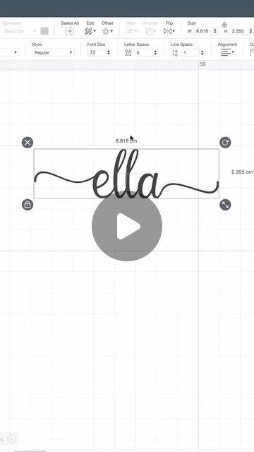 the word ella is drawn on top of an image in microsoft's visual editor