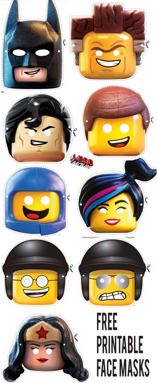 the lego movie character face masks