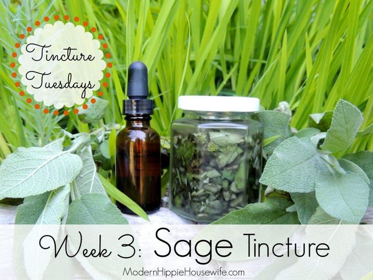 an image of some plants and jars with the words, week 3 sage tincture