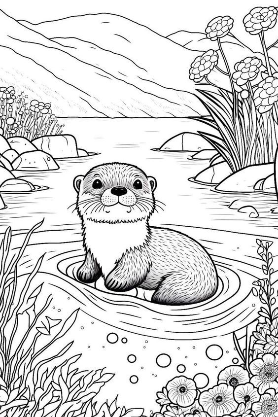 Coloring Pages for Adults Aesthetic Coloring Sheets Easy, Free Printable Coloring Pages For Adults Easy, Free Animal Coloring Pages, Coloring Pages Adult, Bobbie Goods, Farm Animal Coloring Pages, Kids Animals, Adult Coloring Designs, صفحات التلوين