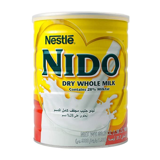 nestle nido dry whole milk powdered drink mix, 350 gm / can