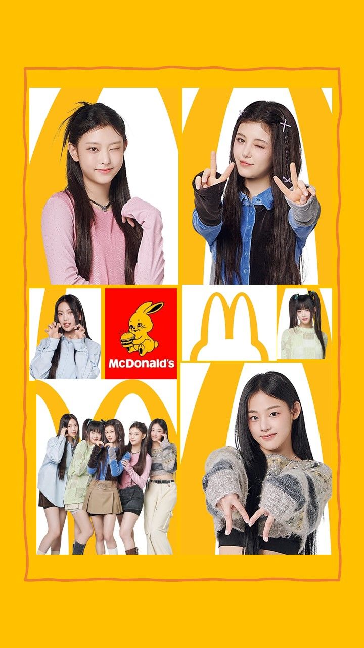 NJ x McDonald's Korea Collaboration | 2023 Mcdonalds Korea, South Korean Girls, Photo Cards, Music Videos, Girl Group