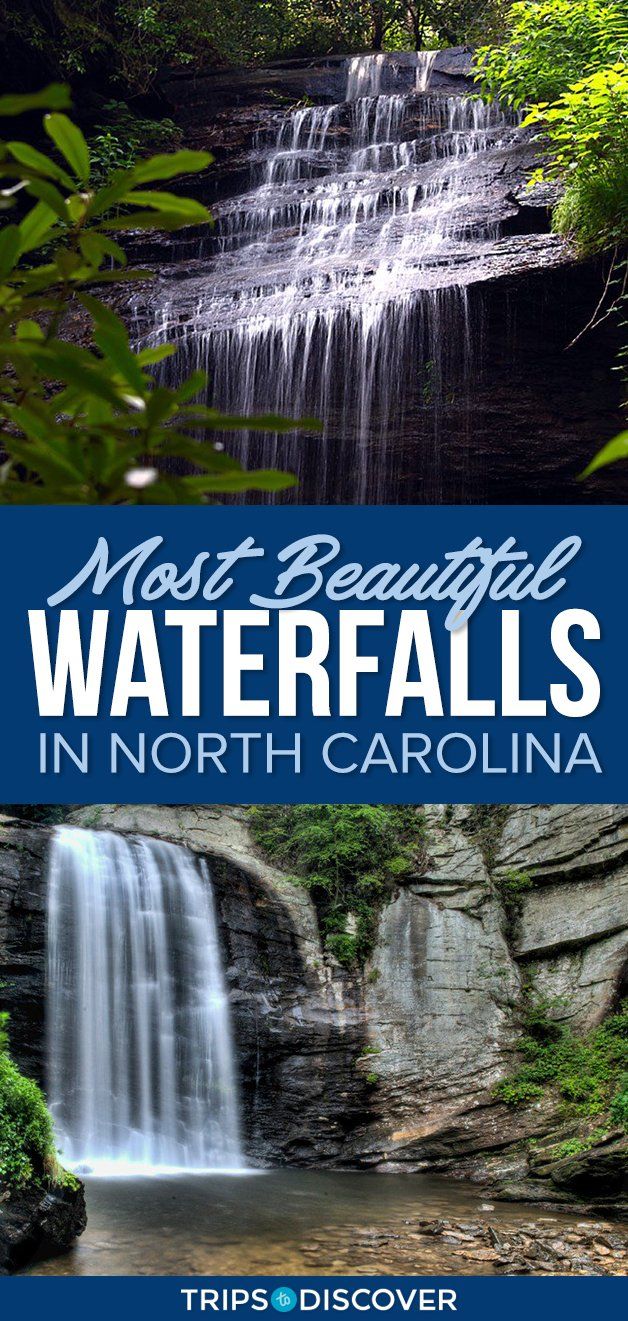 waterfalls in north carolina with text overlay