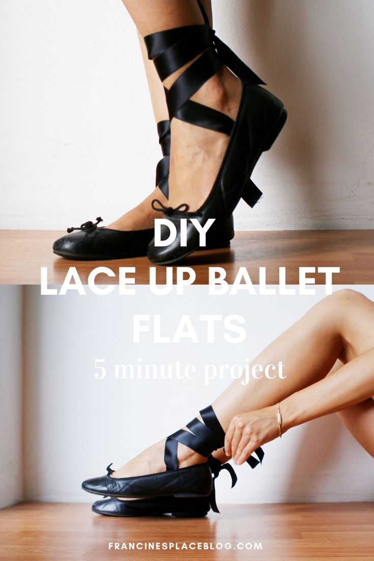 Lace Up Ballet Shoes, Diy Flat Shoes, How To Tie Ballet Shoes, Diy Ballet Shoes, Shoes With Laces, Ballet Flats With Ribbon, Make Shoes, Ballet Flats With Dress, Shoes With Ribbon Laces