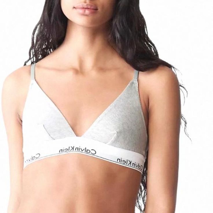 Calvin Klein Modern Cotton Unlined Triangle Bralette Gray Underwear Qf1061-020 Brand New With Tag. 100% Authentic! A Calvin Klein Icon. This Modern Cotton Bralette Is The Definition Of Effortless. Made With Super Soft And Supple Cotton Stretch Blended With Modal For All Day Comfort. Designed With The Original Calvin Klein Logo Band, This Is A Sporty Look That Feels Sexy Everyday. Unlined Triangle Cups For A Natural Look And Lightweight, Breathable Feel. Cushioned Hook And Eye Back Closure For A Casual Loungewear Bra, Fitted Elegant Calvin Klein Bra, White Calvin Klein Bra, Calvin Klein Bra And Under Set Grey, Calvin Klein Modern Seamless Intimates, Calvin Klein Seamless Bra, Calvin Klein Bra, Cotton Bralette, Shape Wear