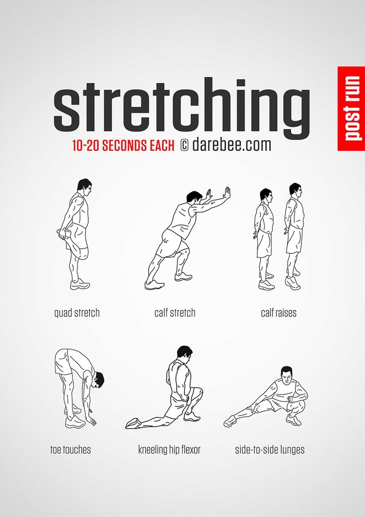 a poster with instructions on how to do stretching