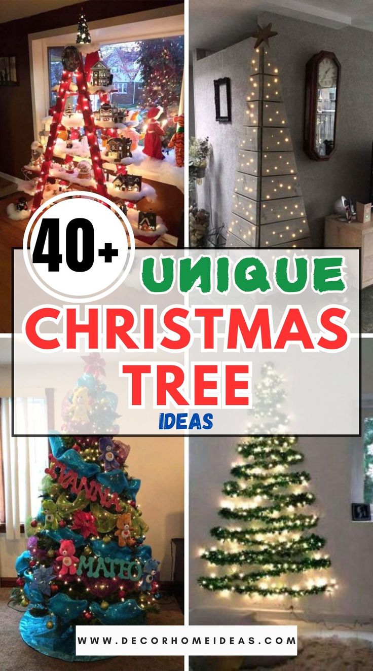 unique christmas tree ideas with text overlay