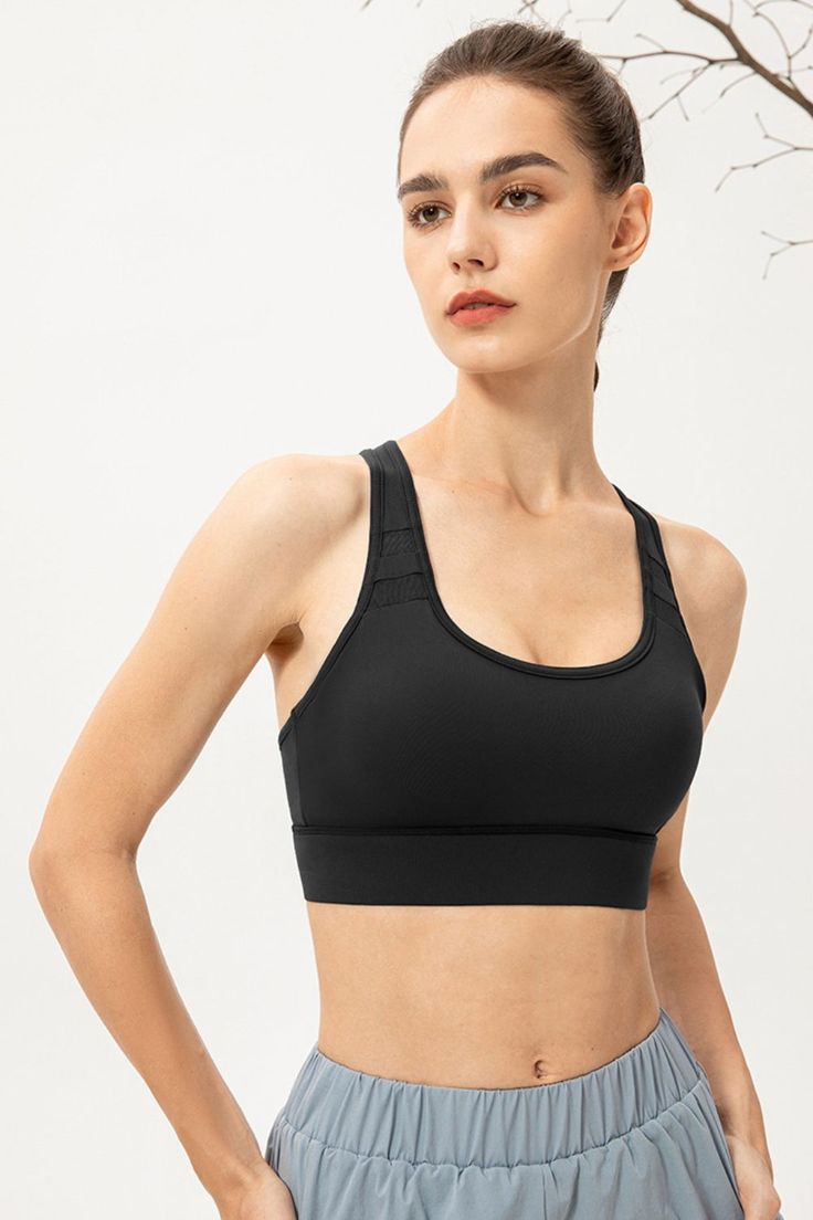 Top type: No underwire Chest pad: Non-removable padding Activity: Yoga Pattern type: Solid Style: Sporty Features: Basic style Neckline: Scoop neck Length: Cropped Sleeve length: Sleeveless Material composition: 75% nylon, 25% spandex Stretch: Highly stretchy Care instructions: Hand wash cold. Do not tumble dry. Imported Product measurements: S: length 12.5 in, bust 25.7 in, waist 22.6 inM: length 12.5 in, bust 28.1 in, waist 25 inL: length 12.9 in, bust 29.6 in, waist 26.5 inXL: length 12.9 in, Yoga Pattern, Long Sports Bra, Sheer Mini Dress, Supportive Sports Bras, Dusty Purple, Backless Mini Dress, Black Sports Bra, Womens Activewear, Basic Style