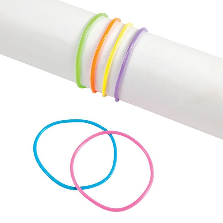 These Neon Jelly Bracelets are the perfect giveaway to hand out to party guests! Best to use for kids, use them as napkin rings, party favors or stuff them into goody bags! Pile these jelly bracelets on by the armload! These colorful vinyl bracelets are just plain fun! (144 pcs. per unit) 7" circ. BPA-free. © OTC Glow Stick Party, Jelly Bracelets, 80s Theme, Trendy Bracelets, Glow Party, Glow Sticks, Color Run, Party Favor Bags, Toy Craft