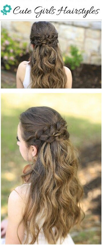 So beautiful. Great for prom or first day of school Hairstyles For School Picture Day, School Hairstyles For Teens, Hair Styles For School, Styles For School, School Picture Day, Picture Day Hair, Ideas Haircut, Cute Hairstyles For School, School Picture