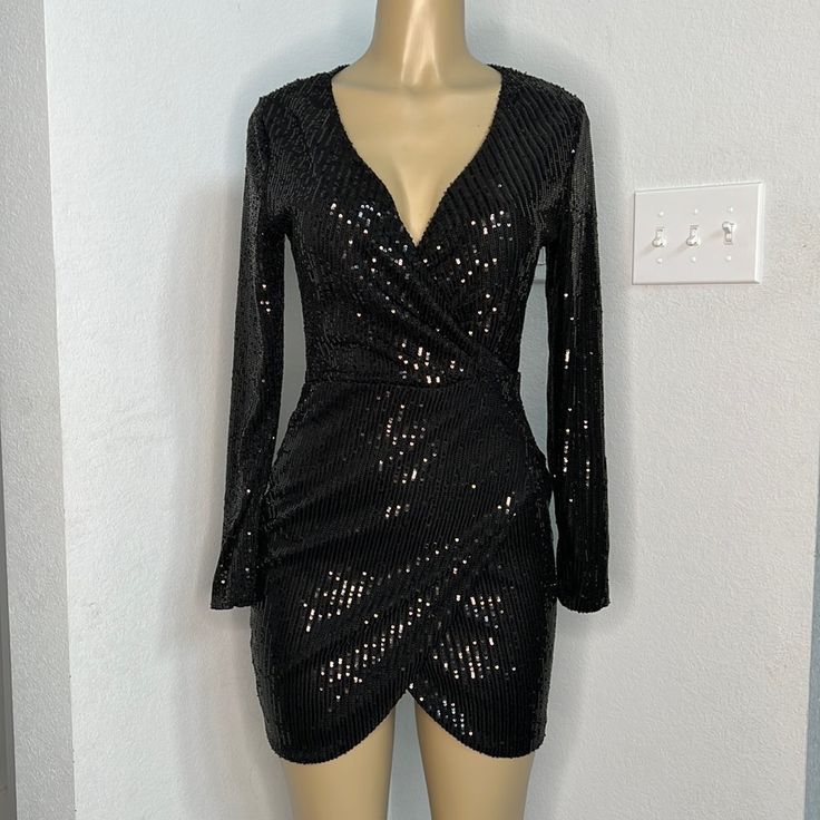 Ready To Ship! Little Black Dress V-neck Sequin Mini Dress For Going Out, Sequined Midi Dress For Night Out, Black Sequin Midi Dress For Date Night, Black Bodycon Dress For Party, Black Midi Dress For Party In Various Materials, White Satin Mini Dress, Pink Sundress, Long Sleeve Turtleneck Dress, Sheer Mini Dress