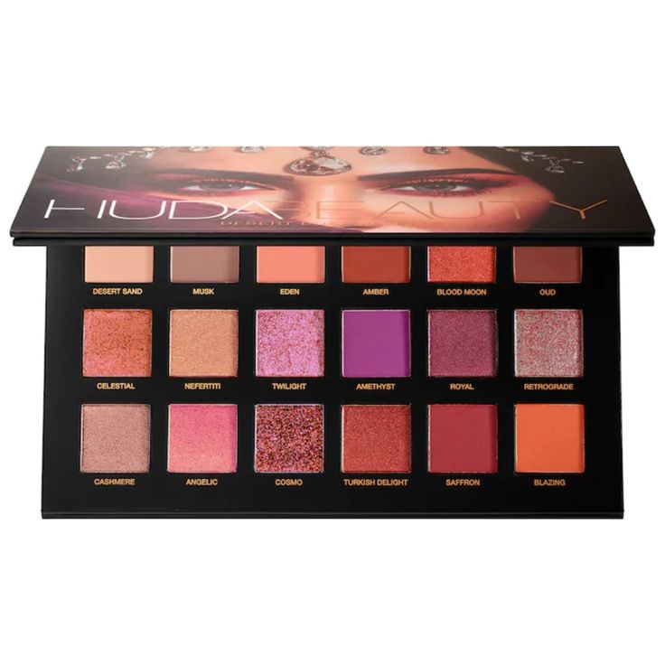 Huda Beauty Desert Dusk Eyeshadow Palette. Net Wt. 18 X 1.4g/ 18 X 0.05 Oz Brand New Huda Eyeshadow, Desert Palette, Desert Dusk Palette, Sephora Holiday, Huda Beauty Desert Dusk, Pageant Makeup, Holiday Pics, Makeup Sephora, Beauty Gift Guide