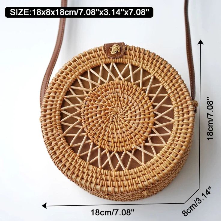 Summer Rattan Handmade Bag Beige Bag With Adjustable Strap For Picnic, Everyday Braided Rattan Bag, Travel Braided Rattan Bags, Eco-friendly Palm Leaf Bag With Open Weave, Eco-friendly Beige Shoulder Bag For Picnic, Summer Brown Shoulder Bag For Picnic, Daily Use Braided Rattan Shoulder Bag, Summer Beach Shoulder Bag Made From Palm Leaf, Spring Rattan Bag With Adjustable Strap