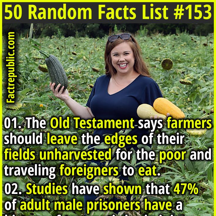 a woman standing in front of a field with vegetables on it and the caption reads, 50 random fact list 138