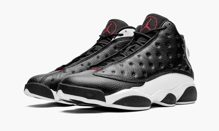 The Air Jordan 13 “Reverse He Got Game” is one Jordan Brand's first releases of 2020 and features an inverted take on a classic performance basketball design.  Inspired by the late-90s hoops film starring Denzel Washington as “Jake Shuttlesworth” and Ray Allen as “Jesus Shuttlesworth,” the latter of which wore the original white and black Air Jordan 13 colorway in the movie, the newly-minted “Reverse He Got Game” flips the color scheme for a fresh look.  Plush textured and dotted leather adorns Airmax 270s, Jordans Retro, He Got Game, Ray Allen, Retro 13, Red Jordans, Air Jordan 13 Retro, Retro 11, Shoes Retro