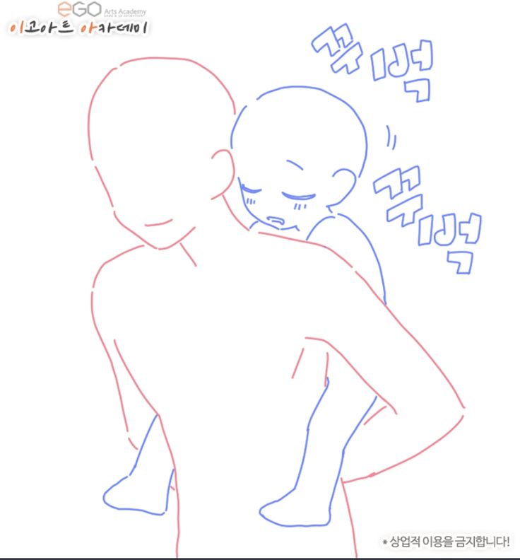 a drawing of a man with his back turned to the camera and holding his hand on his shoulder