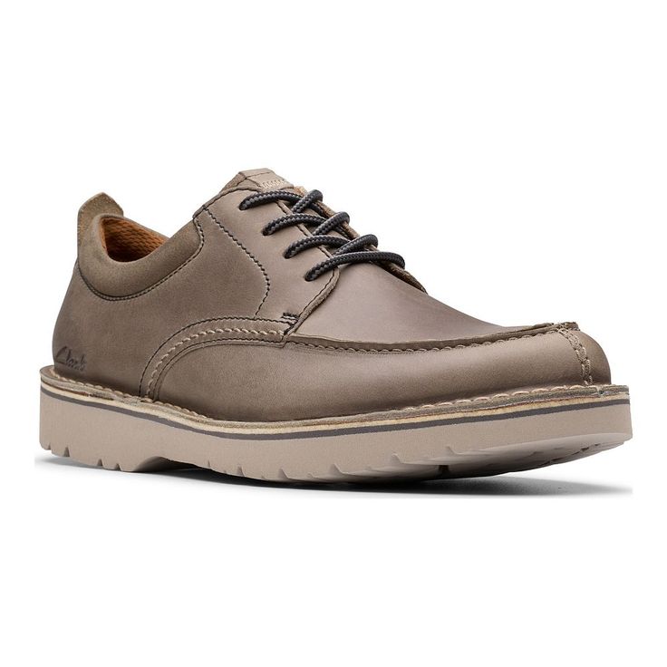 Comfort, versatility and durability – Clark's lace-up shoe Eastridge Moc ticks every box. Inspired by workwear aesthetics, this everyday profile is complete with a lightweight lugged outsole that makes light work of slippery sidewalks. Style it with everything from denim to chinos for effortless looks that are all-tied-together.Click this FOOTWEAR GUIDE to find the perfect fit and more! FEATURES Premium leather upper Heritage stitch-down construction Soft foam footbed delivers lasting cushioning Orthopedic Shoes For Men, Light Work, Orthopedic Shoes, Mens Fall, Leather Shoes Men, Fall Shoes, How To Make Light, Clarks Shoes, Shoe Size Chart